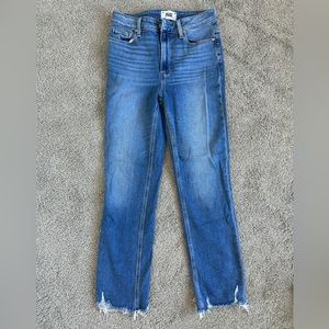 PAIGE straight leg frayed jeans